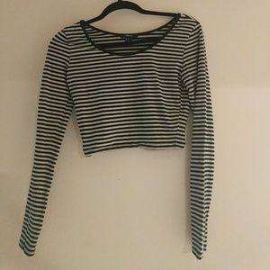 Striped Crop Top - Forever 21 Size Medium